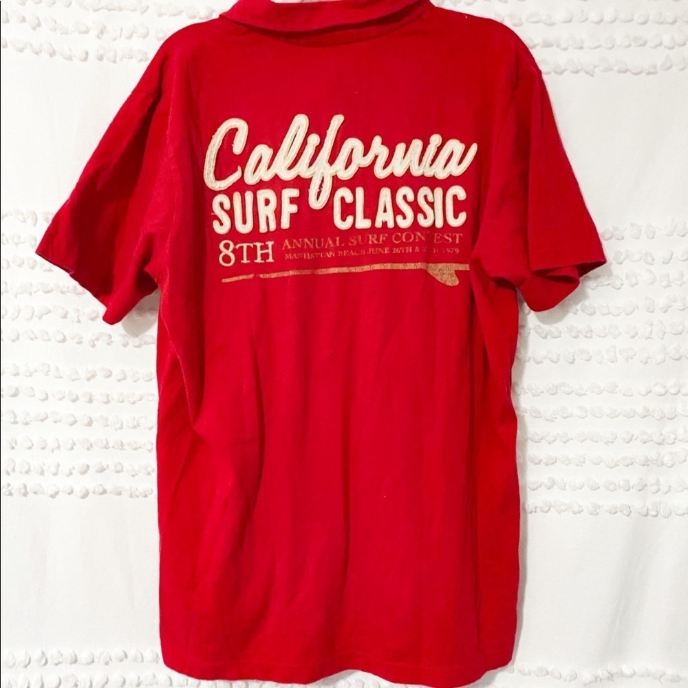 California surf classic embroidered polo shirt l - Picture 2 of 10